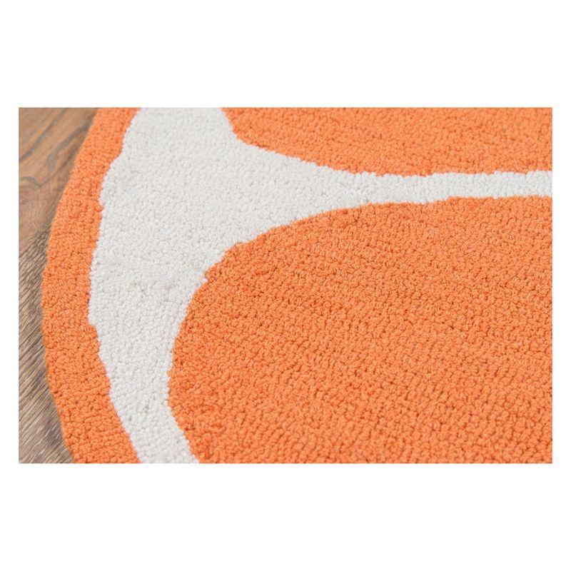 3' Fruit Hooked Round Accent Rug Orange - Novogratz By Momeni