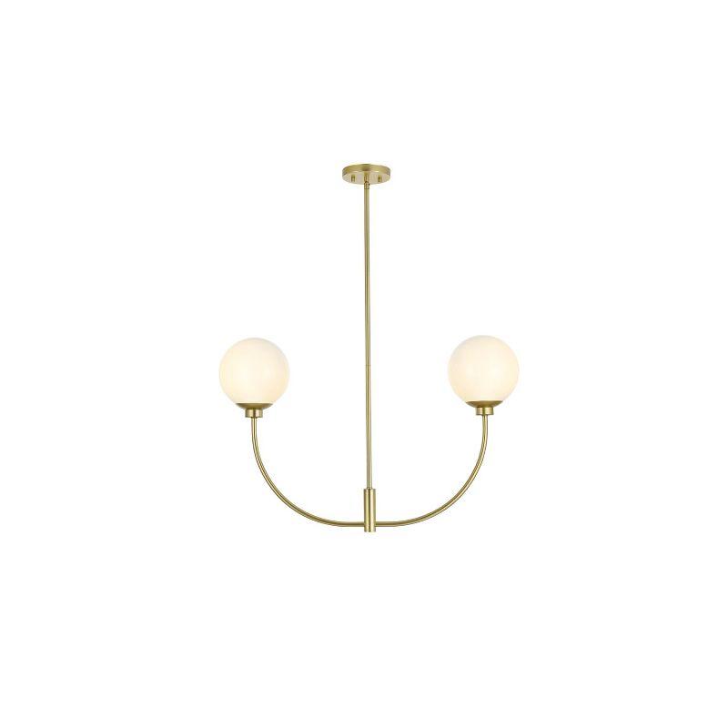 Elegant Lighting Nyomi 36-Inch Chrome Chandelier with Sleek Form