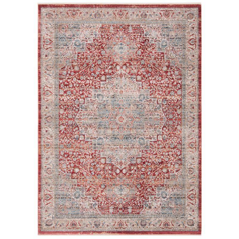 Kenitra KRA672 Power Loomed Area Rug - Red/Blue - 8'x10' - Safavieh.
