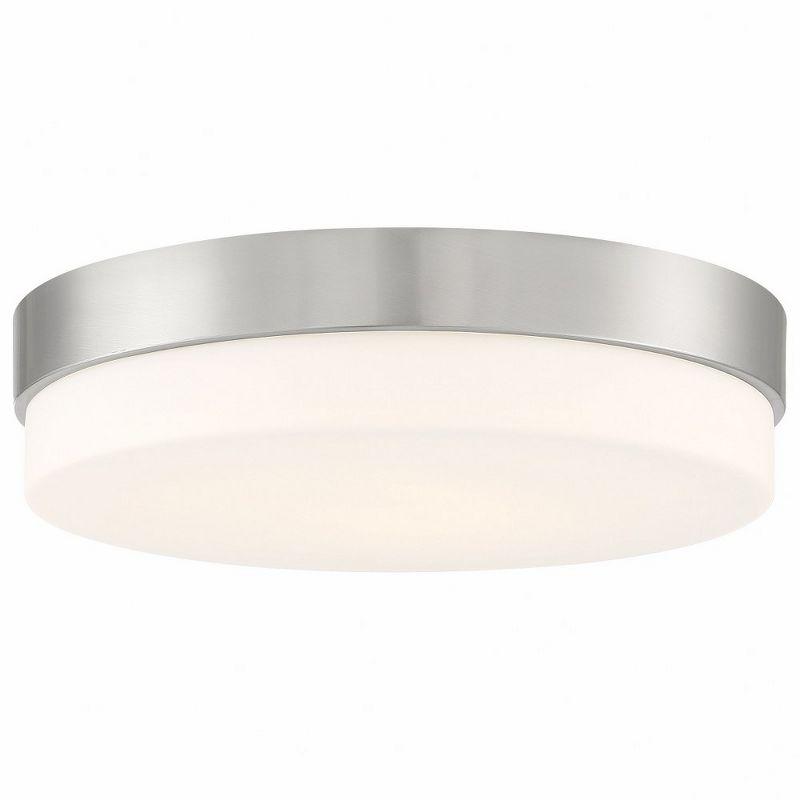 Roma 18" Matte Black Glass LED Flush Mount Light