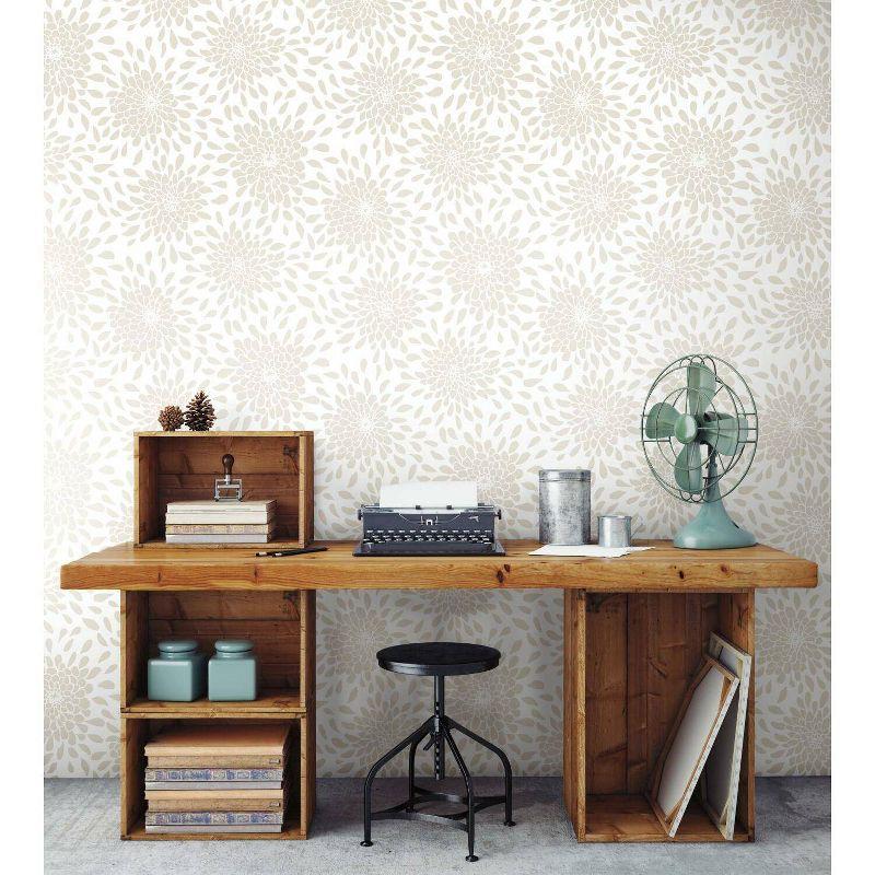 RoomMates Toss The Bouquet Peel & Stick Wallpaper: Removable Vinyl, Self-Adhesive Floral, Modern Botanical, Blue, 28 Sq Ft