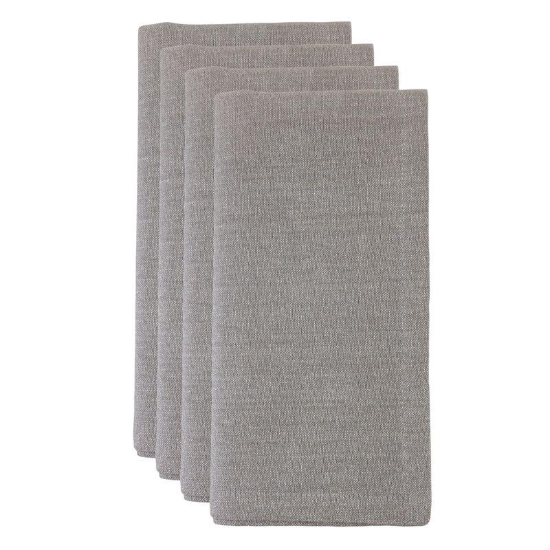 Saro Lifestyle Shimmer Napkin, 18" Square, Silver (Set of 4)