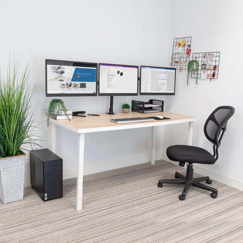 Mount-it Mount-It Full Motion Triple Monitor Mount 3 Screen Desk Stand Fits 13 - 27 in. Computer Monitors