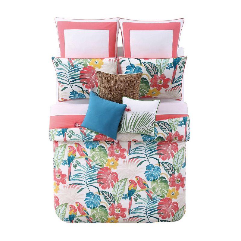 Coco Paradise Coastal Cotton Ring Stitch Floral Comforter Set