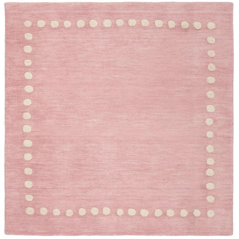 Safavieh Kids SFK802 Hand Loomed Indoor Area Rug - Pink - 5'x5' - Safavieh
