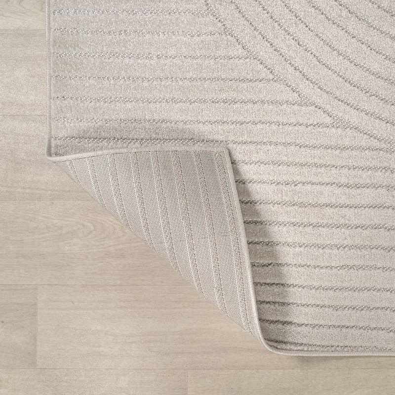 JONATHAN Y Skagen High-Low Minimalist Curve Geometric Indoor/Outdoor Area Rug