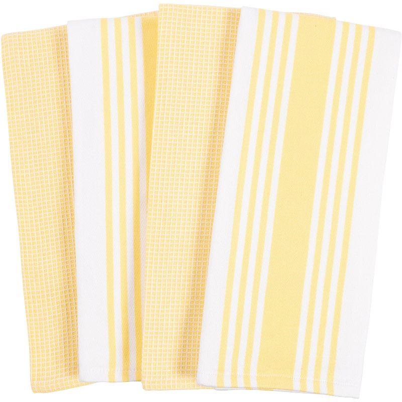 KAF Home Madison Set of 4 Absorbent, Durable and Soft Kitchen Towels |- 18" x 28"