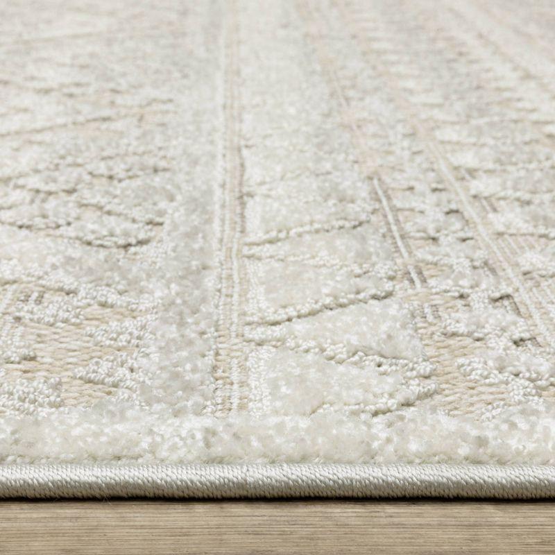 Captiv8e Designs 7'10"x10'10" Tiana Tone on Tone Beige/Ivory Area Rug