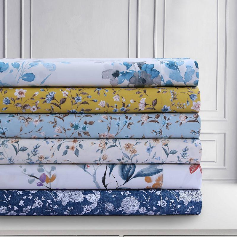 300 Thread Count Organic Cotton Deep Pocket Printed Sheet Set - Azores Home