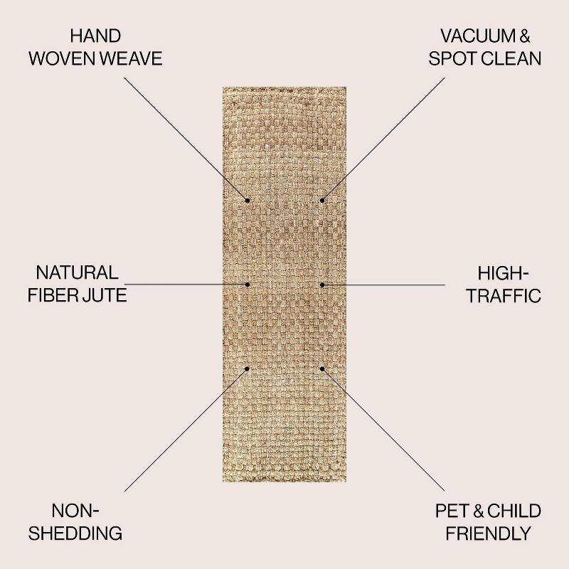 2'x8' Estera Hand Woven Boucle Chunky Jute Runner Rug, Yellow - JONATHAN Y