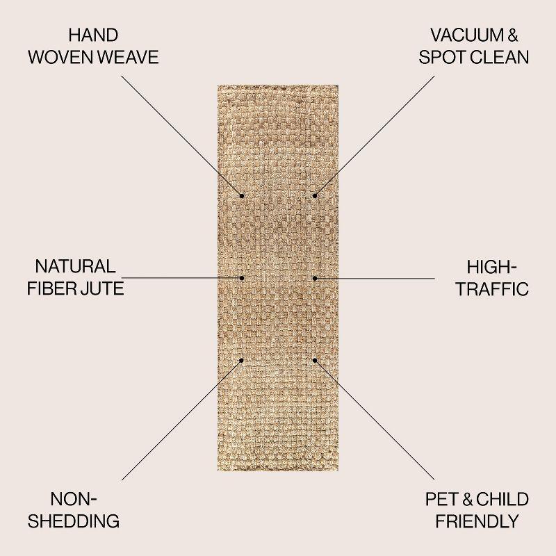 Estera Hand Woven Boucle Chunky Jute Indoor Area Rug - JONATHAN Y