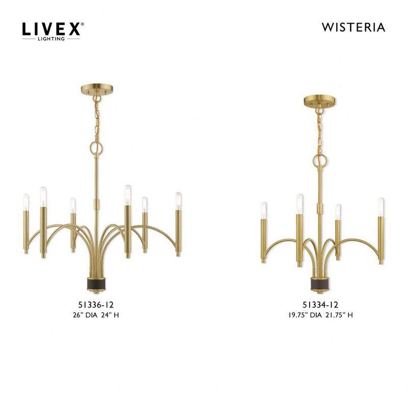 Livex Lighting Wisteria 4 - Light Chandelier in  Satin Brass