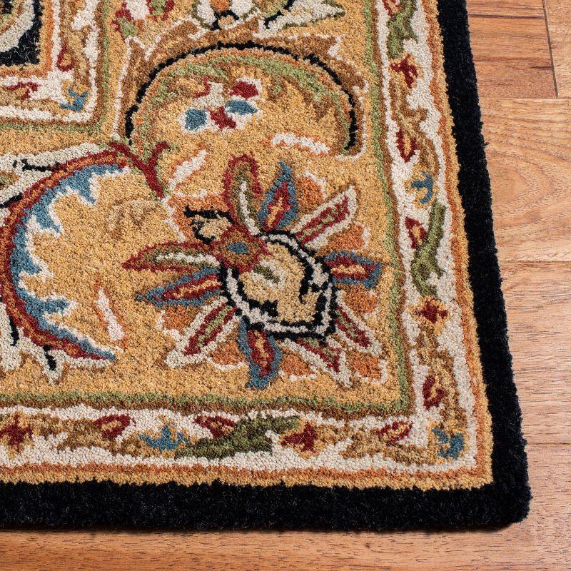 Classic CL758B Hand Tufted Area Rug - Black/Gold - 4'x6' - Safavieh..