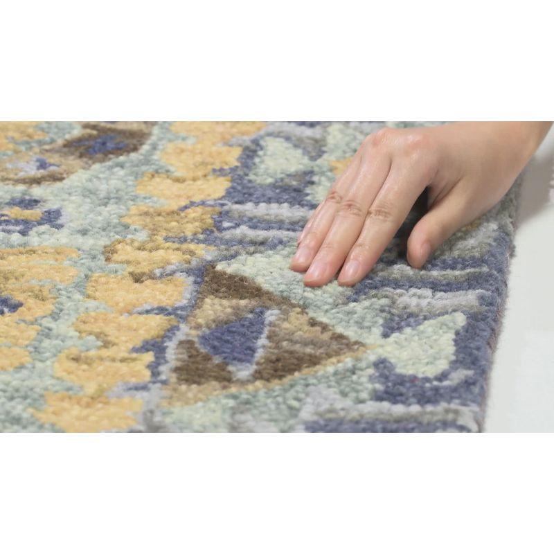Aspen APN504 Hand Tufted Area Rug - Blue/Beige - 4'x6' - Safavieh.