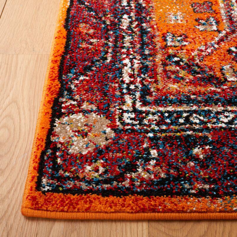 Vintage Hamadan VTH204 Power Loomed Indoor Runner Rug - Orange/Black - 2'3"x8' - Safavieh