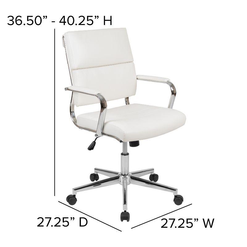 Flash Furniture Mid-Back LeatherSoft Contemporary Panel Executive Swivel Office Chair