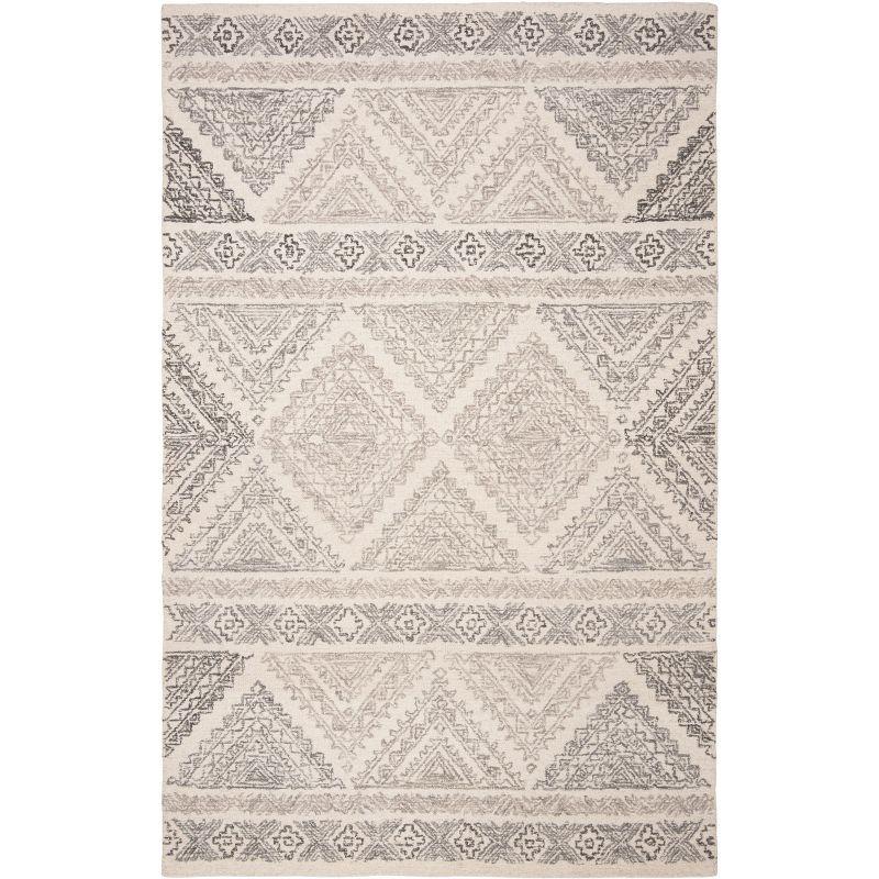 Micro-Loop MLP206 Hand Tufted Indoor Area Rug - Ivory/Light Brown - 5'x8' - Safavieh