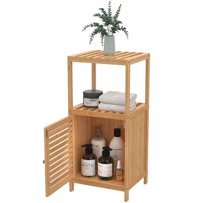 Bamboo 1-Door Storage Cabinet