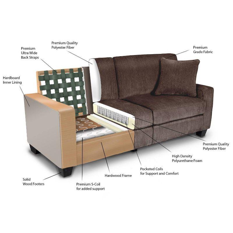 Serta Palisades Upholstered Tool-Free Assembly Straight Arm 78" Sofa for Living Room