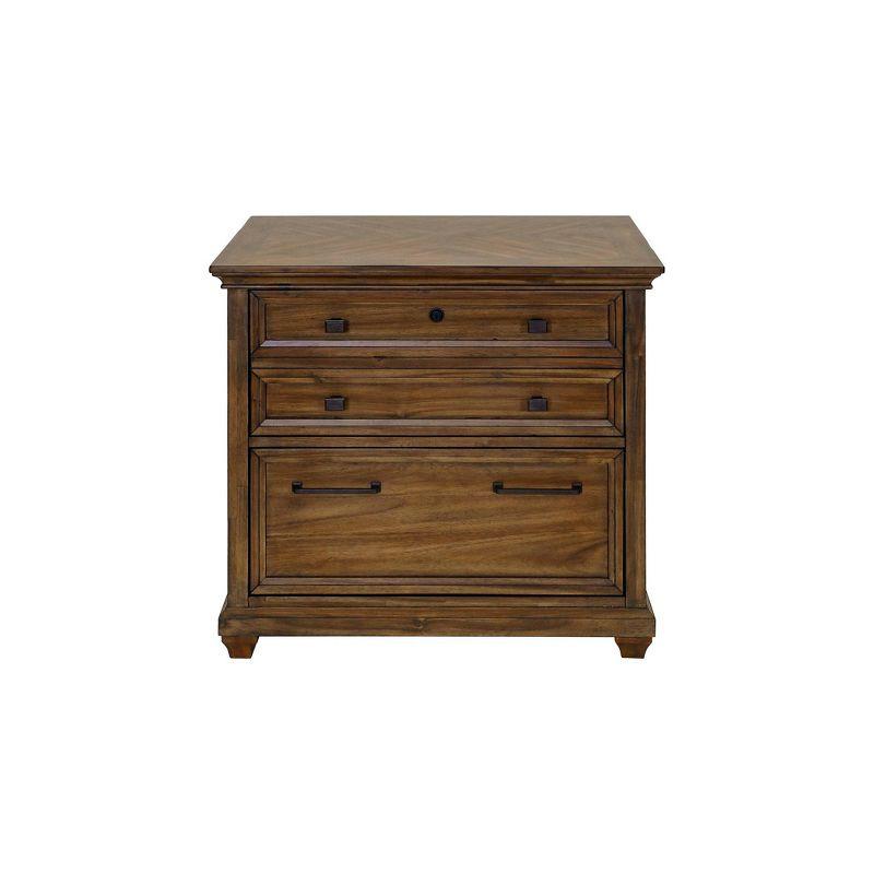 Porter Traditional Wood Lateral File Brown - Martin Furniture: 2-Drawer, No Assembly, 34"W x 22"D x 30"H