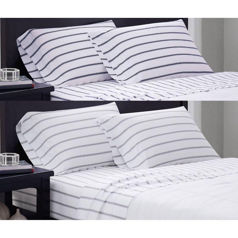 Full Ticking Stripe Sheet Set Navy - Truly Soft