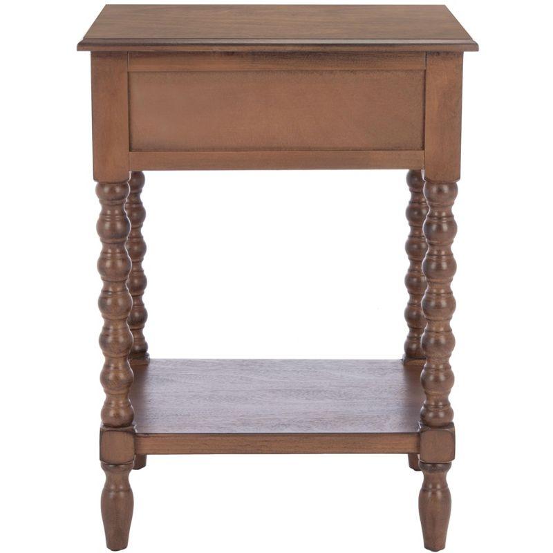 Solid Wood Top End Table with Storage