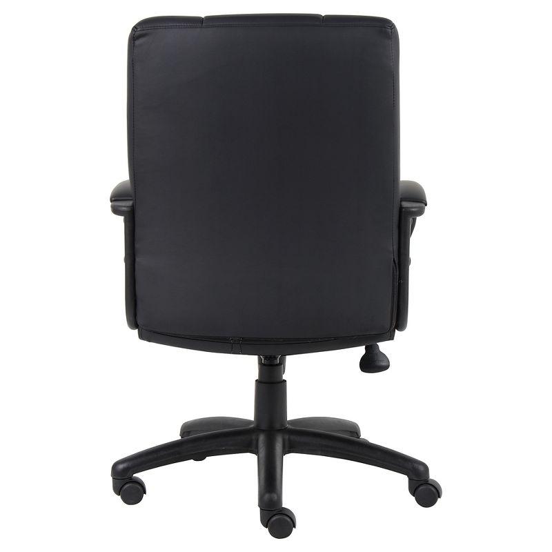 Caressoft Executive Mid Back Chair Black - Boss Office Products