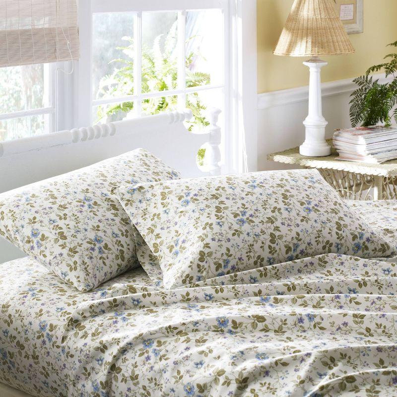 Laura Ashley Sateen Cotton Printed Sheet Sets