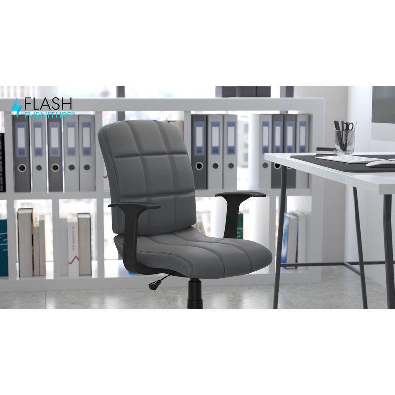 ColorLife Bonavant Mid-Back Quilted Vinyl Swivel Task Office Chair