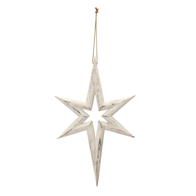 Melrose Wood Star Ornament (Set of 6)