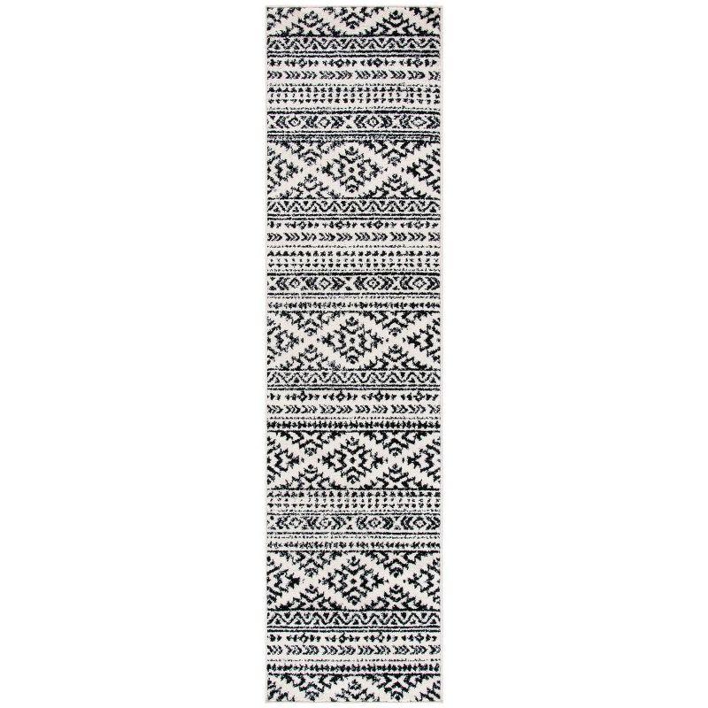 Tulum TUL272 Power Loomed Runner Rug - Ivory/Black - 2'x8' - Safavieh.