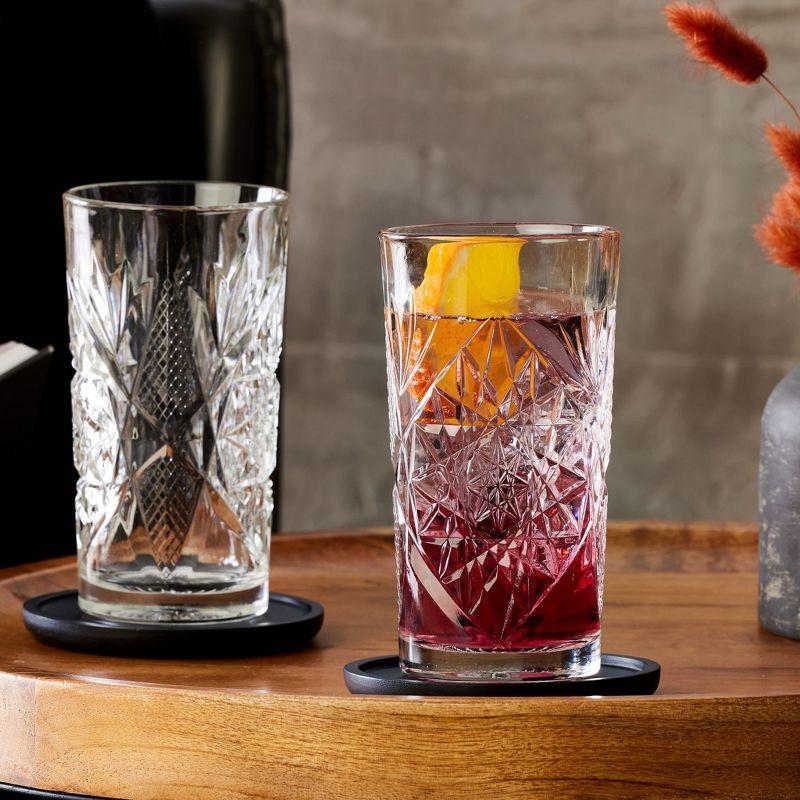 Libbey Hobstar Libbey Cooler Glasses, 16-Ounce (Set of 4)