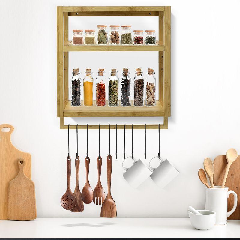 Sorbus Bamboo Wall Mounted Rack