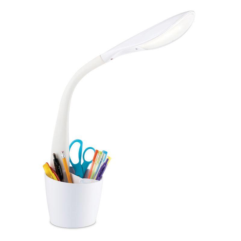 OttLite OttLite LED Desk Space Organizer Lamp, 4 Brightness Levels, Touch Controls, Flexible Neck Height