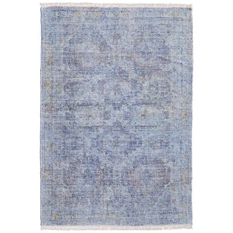Caldwell Transitional Distressed Blue/Ivory Area Rug
