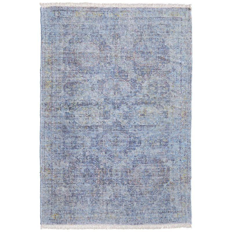 Caldwell Transitional Distressed Blue/Ivory Area Rug