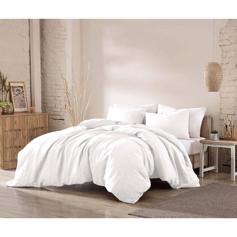 White Twin Cotton Comforter Set with Poly Filler