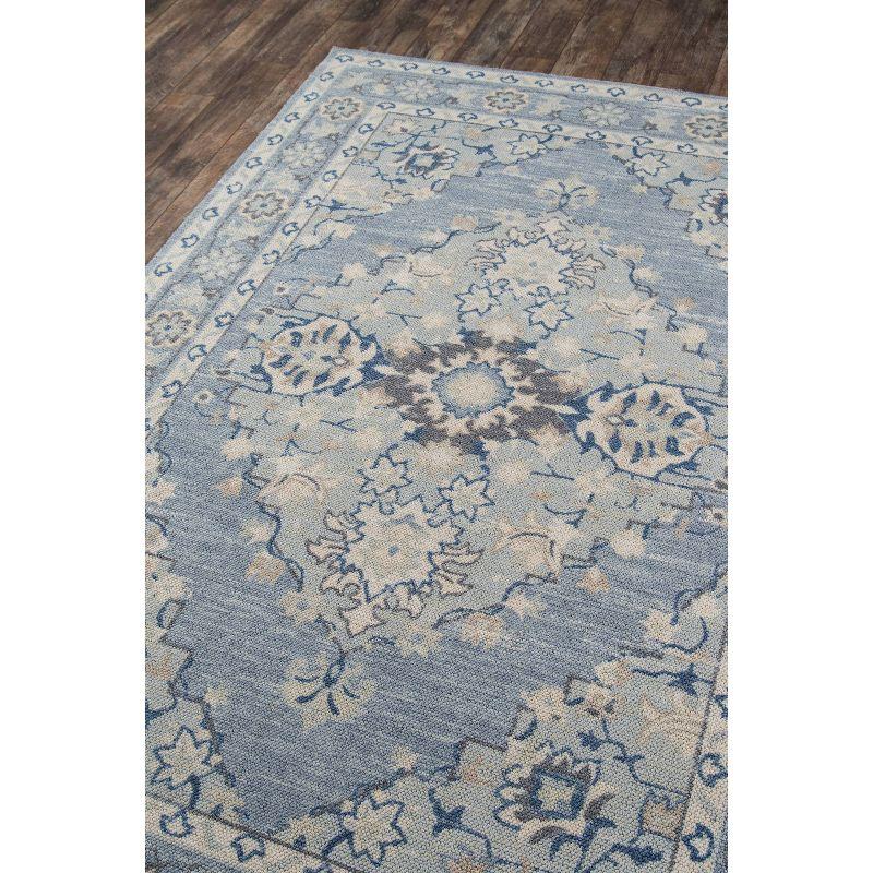 5'3"x7'6" Anatolia Marquis Area Rug Blue - Momeni: Wool & Nylon, Botanical Pattern, Bohemian Style, Low Pile