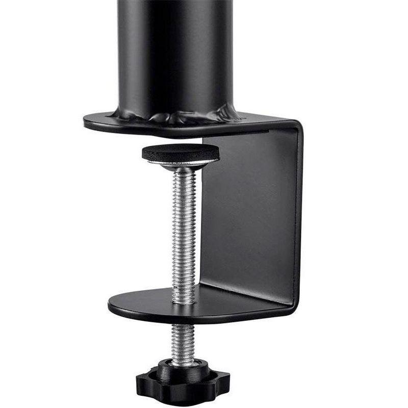 Monoprice Clamp-mounted Desktop Studio Monitor Stands (Pair) Heavy Duty Steel, Adjustable Height, Support Up to 22 lbs, Includes Antislip Pads - Stage