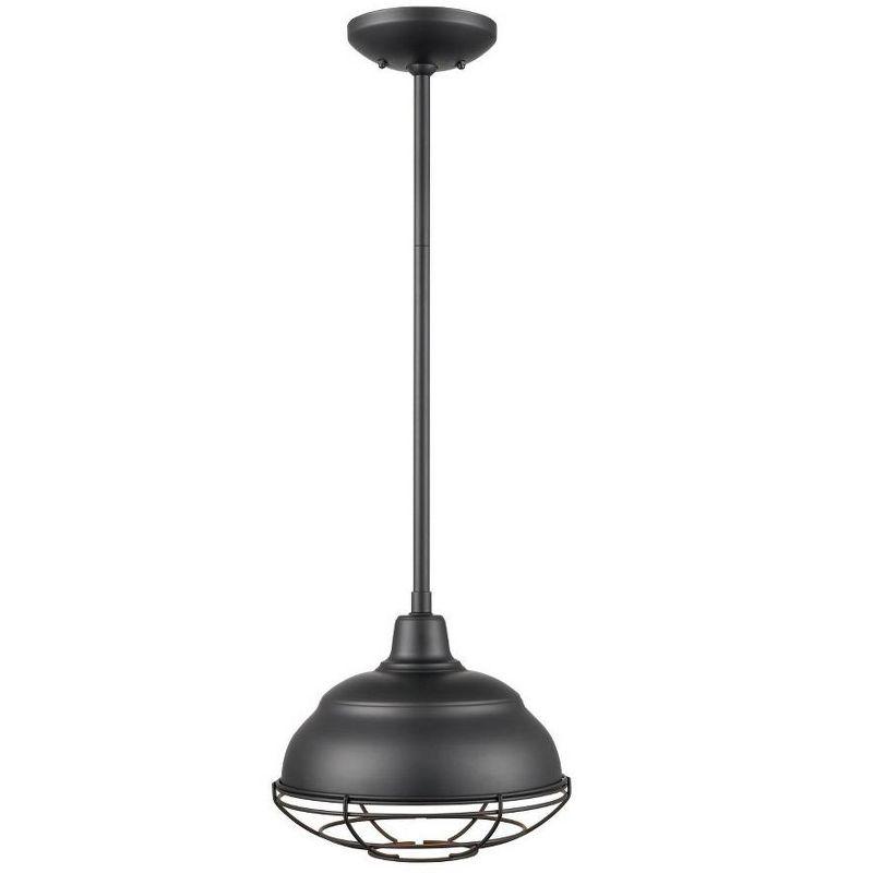 Neo-Industrial Matte Black Mini Pendant Light for Indoor/Outdoor