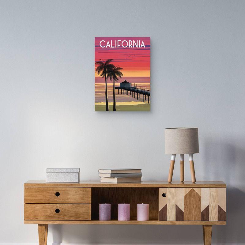 18" x 24" California by Omar Escalante Canvas Art Print - Masterpiece Art Gallery: Modern Unframed Wall Decor