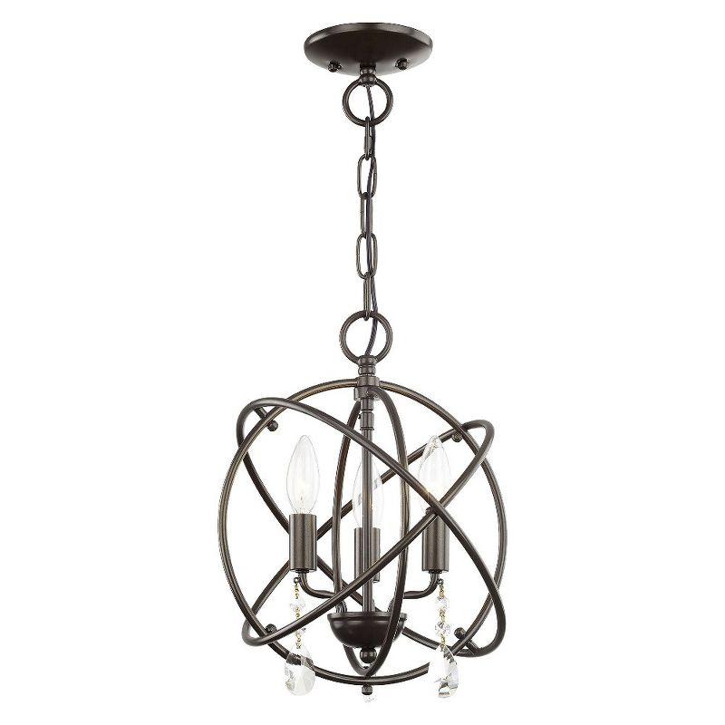 Livex Lighting Aria 3 - Light Chandelier in  Polished Nickel