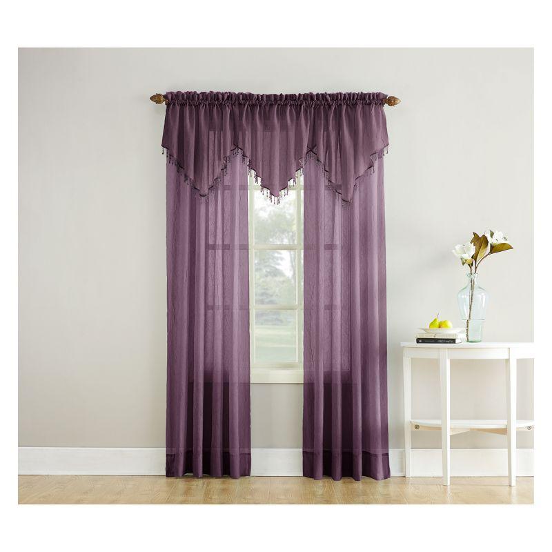 Erica Crushed Sheer Voile Rod Pocket Curtain Panel - No. 918