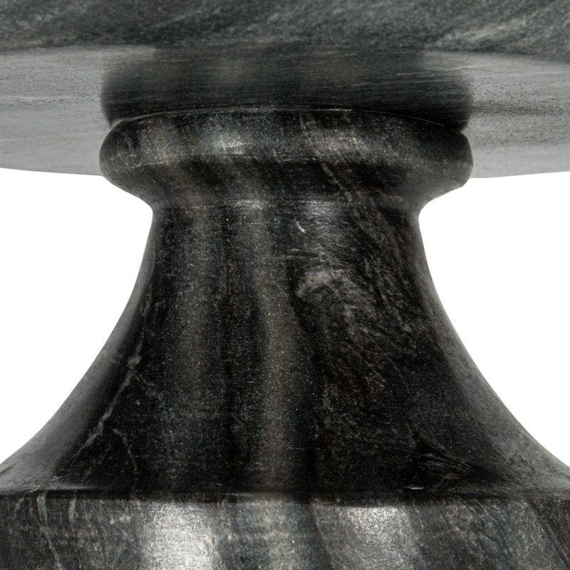 Storied Home Marble Footed Pedestal Bowl, Gray