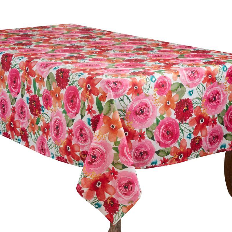 Santa Monica Floral Print Fabric Tablecloth