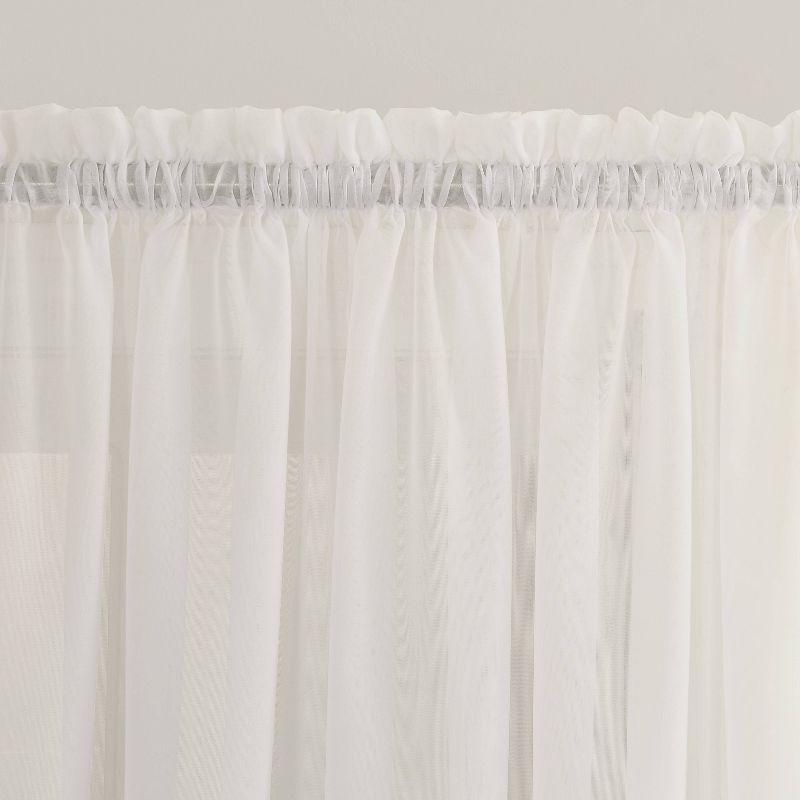 Emily Voile Rod Pocket Sheer Door Curtain Panel - No. 918