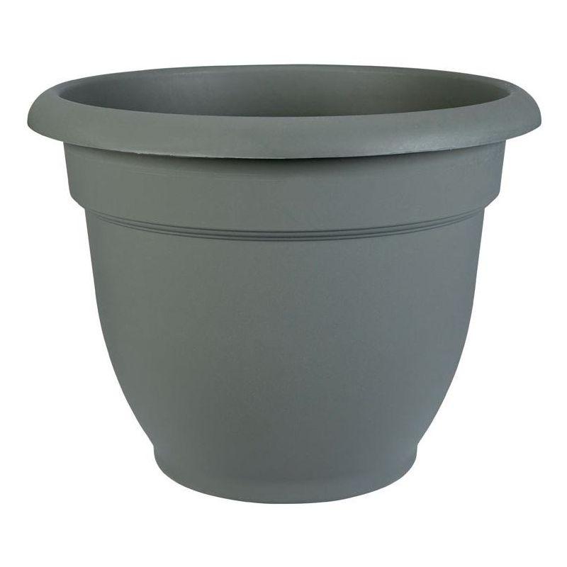 Ariana Thyme Green Resin Bell Planter for Indoor & Outdoor, 10.2" H x 12" D