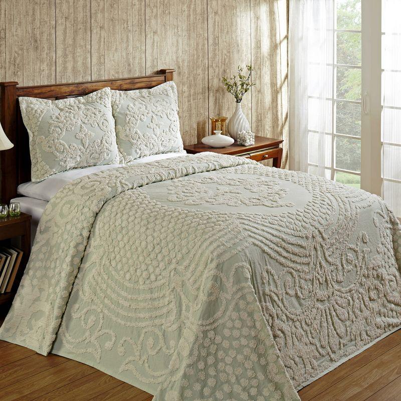Better Trends Florence Standard 100% Cotton Floral Pattern Coverlet/Bedspread