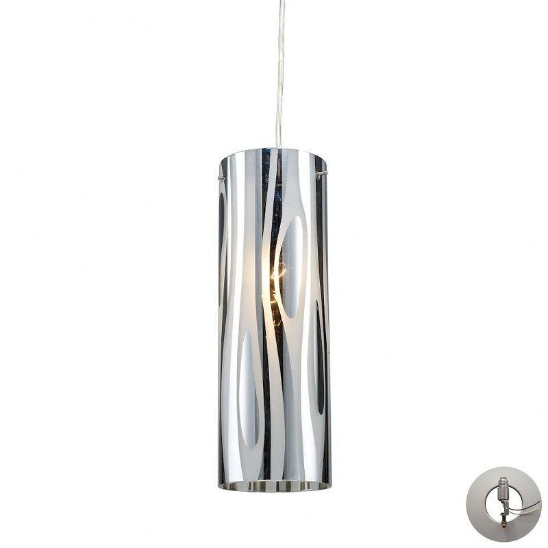 Polished Chrome Glass LED Mini Pendant Light