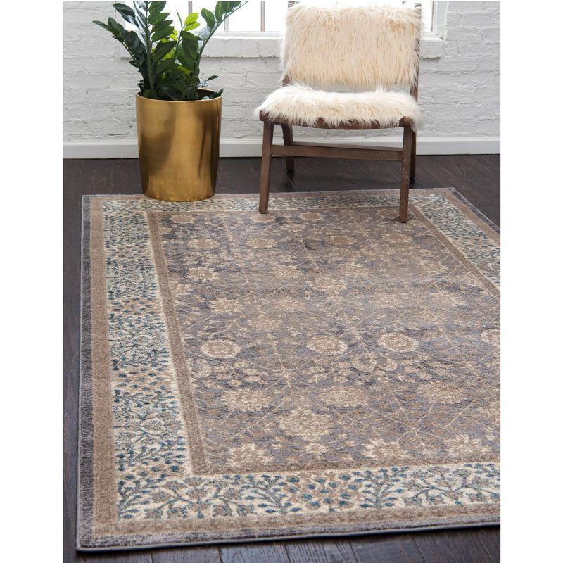 Unique Loom 7' 1 x 10' 0 Gray Salzburg Gneis Area Rug